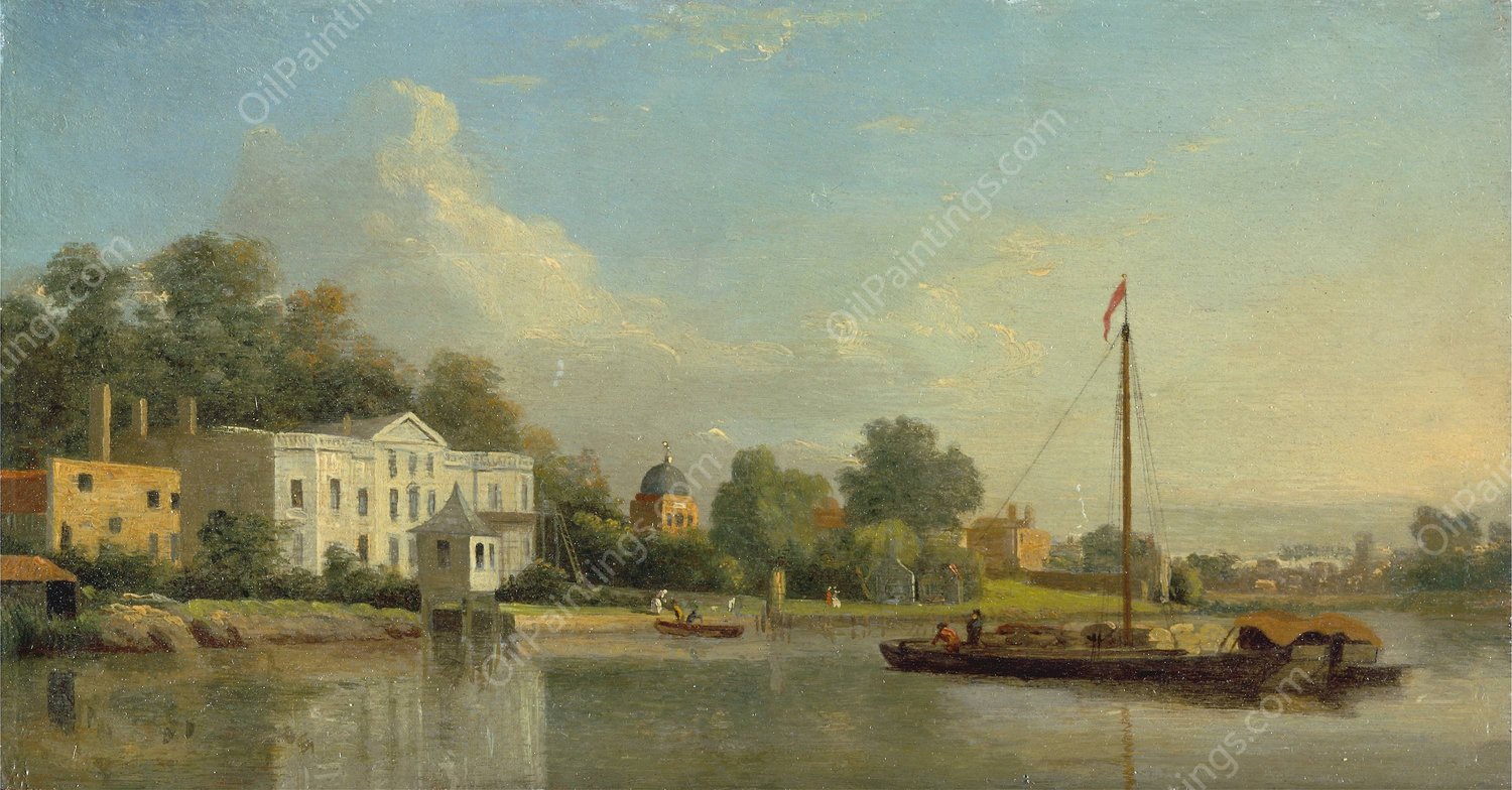 Pope's Villa, Twickenham  by Samuel Scott - Hand-Painted Oil Painting Reproduction