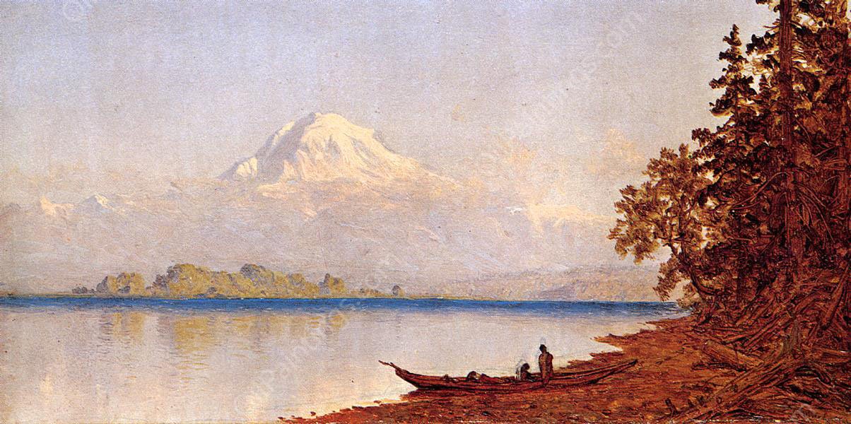 Mount Ranier, Washington Territory by Sanford Robinson Gifford - Hand-Painted Oil Painting Reproduction