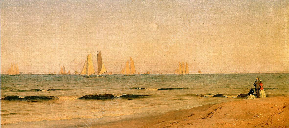 Sandy Hook by Sanford Robinson Gifford - Hand-Painted Oil Painting Reproduction