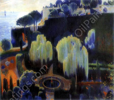 Jardin Pirata by Santiago Rusinol Prats - Hand-Painted Oil Painting Reproduction