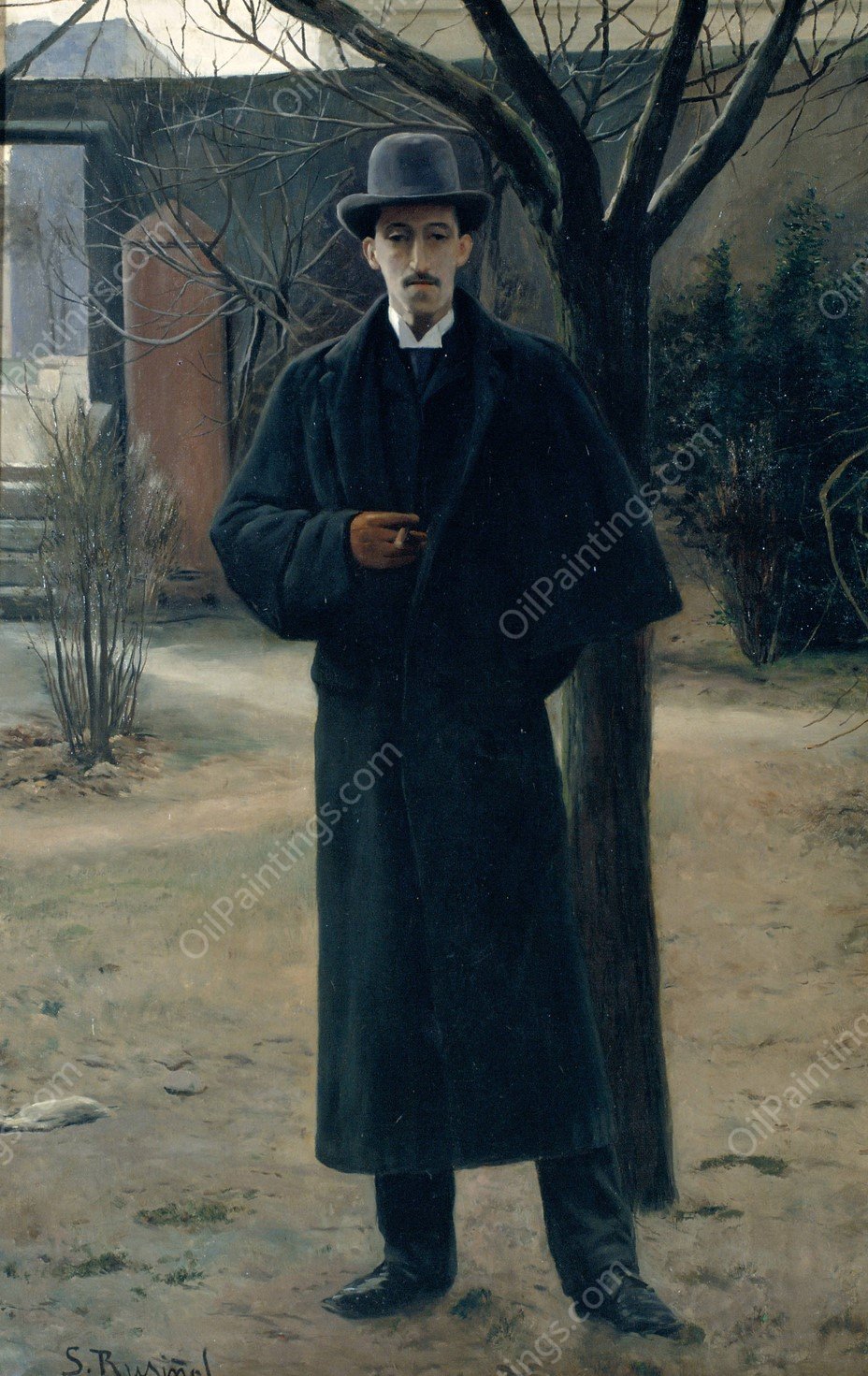 Portrait Of Miquel Utrillo  by Santiago Rusinol - Hand-Painted Oil Painting Reproduction
