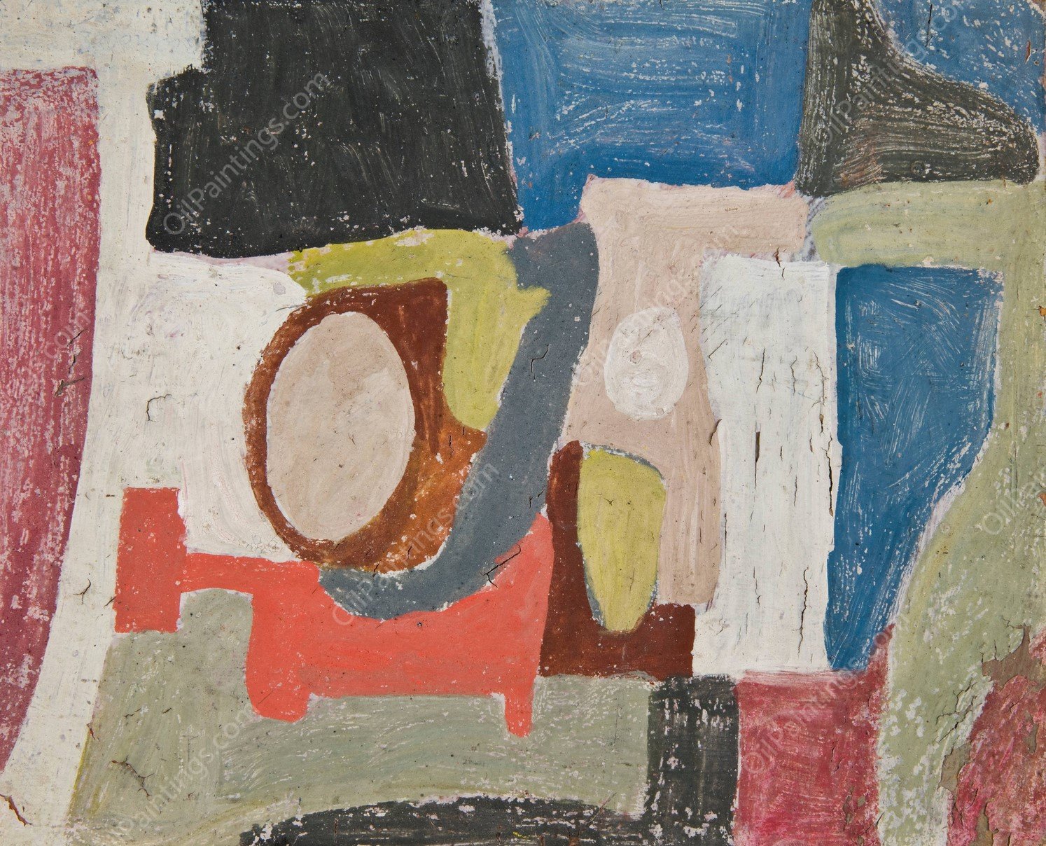 Kompozycja abstrakcyjna I  by Sasza Blonder - Hand-Painted Oil Painting Reproduction