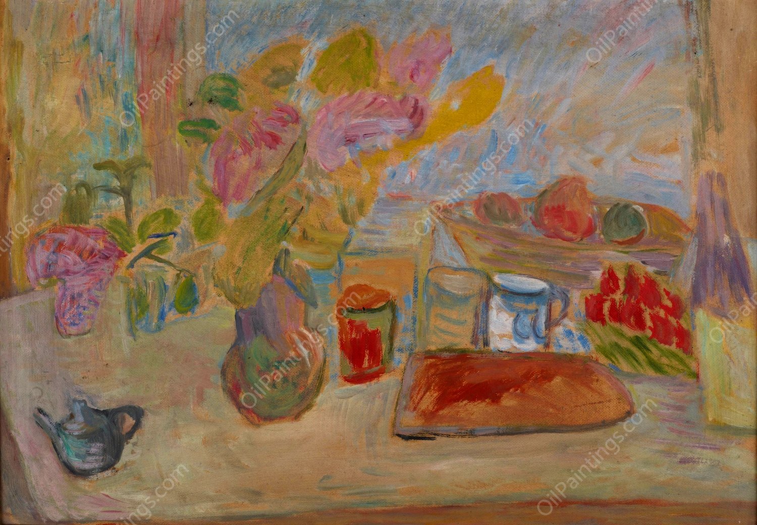 Still Life with Bread  by Sasza Blonder - Hand-Painted Oil Painting Reproduction