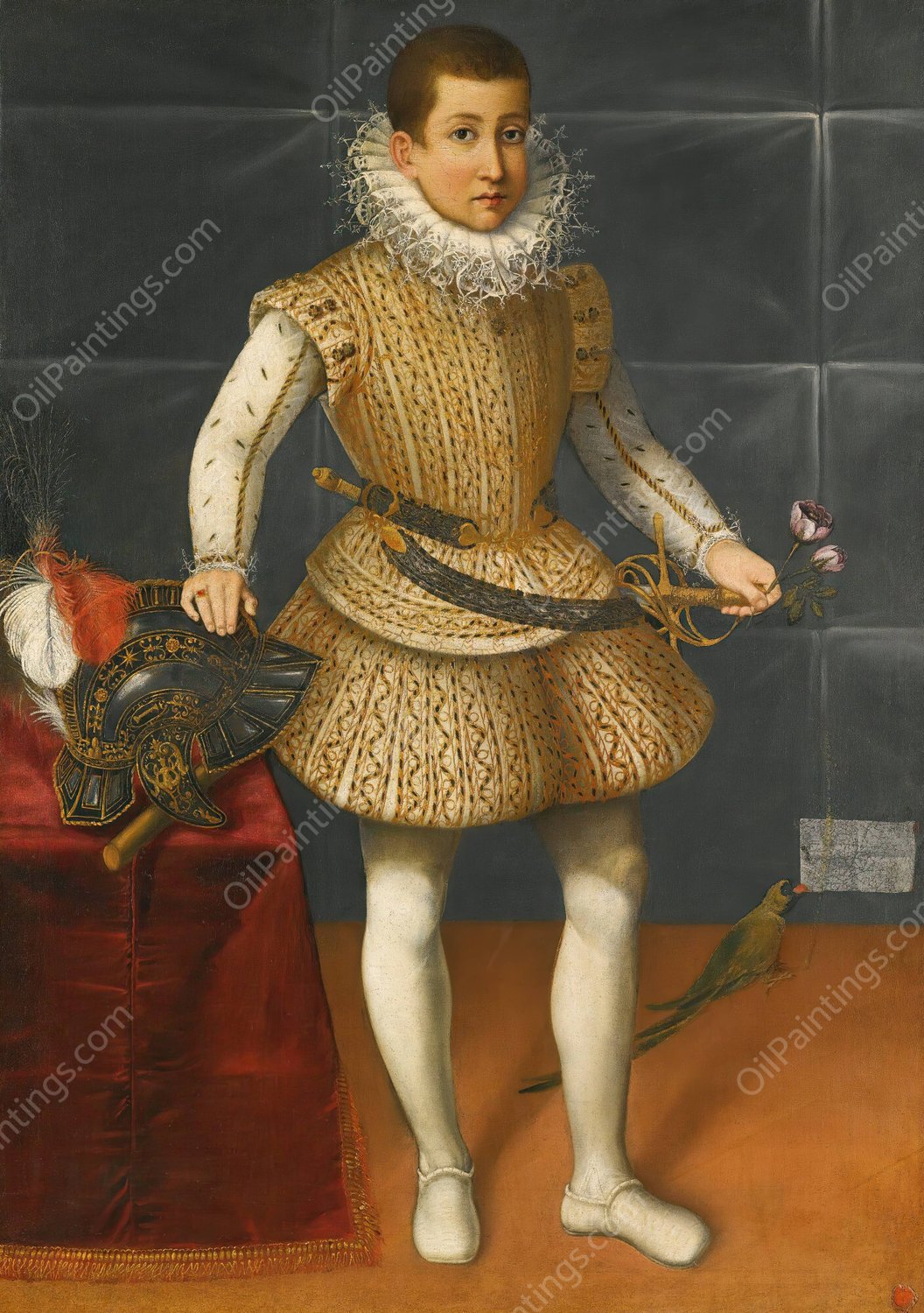 Portrait Of A Young Nobleman Of The Colonna Family by Scipione Pulzone (Follower) - Hand-Painted Oil Painting Reproduction