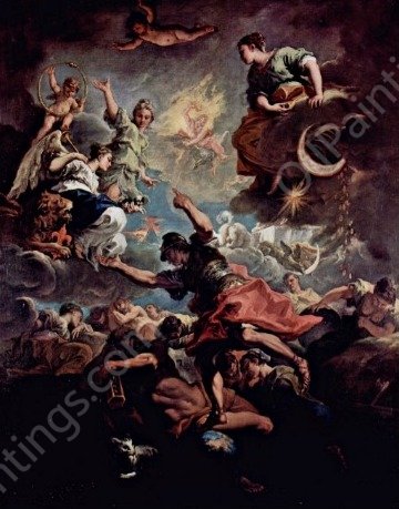 Allegory of Tuscany by Sebastiano Ricci - Hand-Painted Oil Painting Reproduction