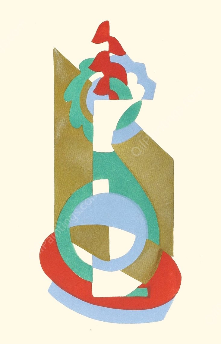 Fleurs, Texte Et Vingt-Six Planches En Couleurs 08  by Serge Gladky - Hand-Painted Oil Painting Reproduction