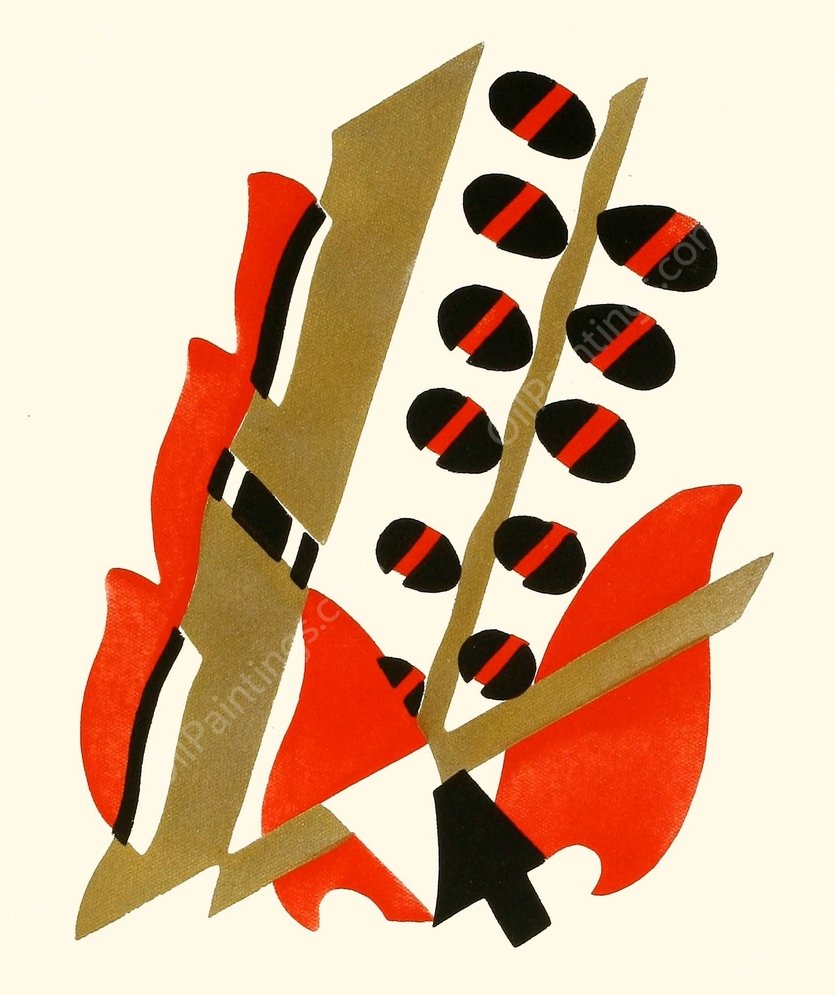 Fleurs, Texte Et Vingt-Six Planches En Couleurs 17  by Serge Gladky - Hand-Painted Oil Painting Reproduction