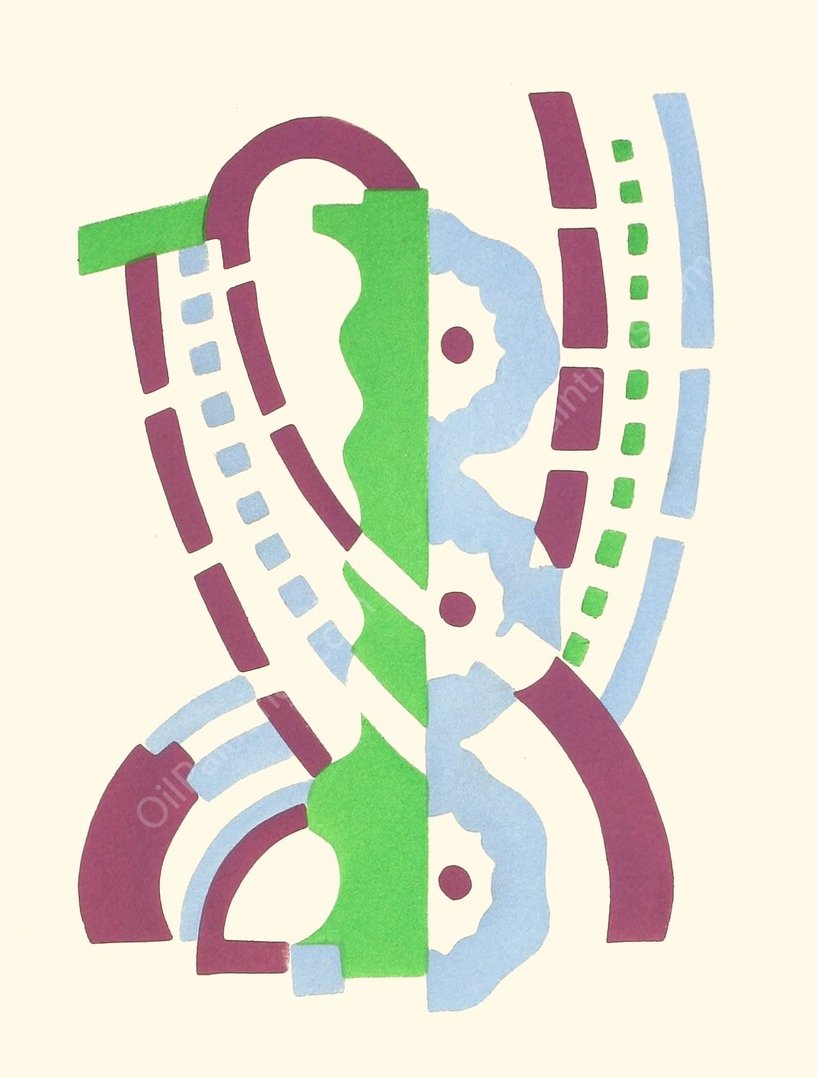 Fleurs, Texte Et Vingt-Six Planches En Couleurs 21  by Serge Gladky - Hand-Painted Oil Painting Reproduction