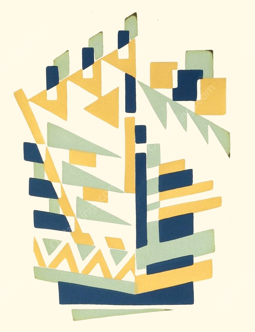 Fleurs, Texte Et Vingt-Six Planches En Couleurs 25  by Serge Gladky - Hand-Painted Oil Painting Reproduction