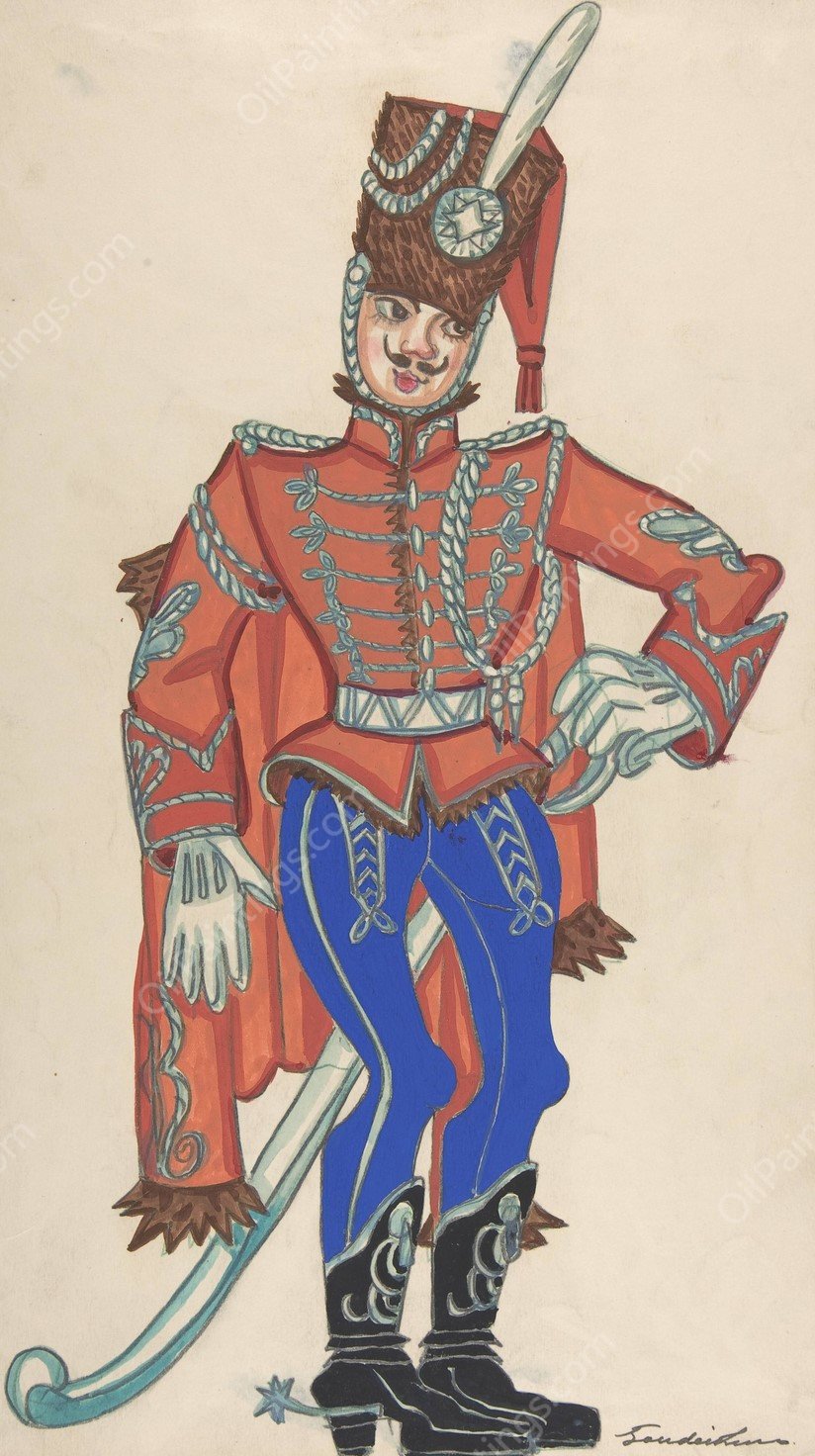 Soldier by Sergey Yurievich Sudeikin - Hand-Painted Oil Painting Reproduction