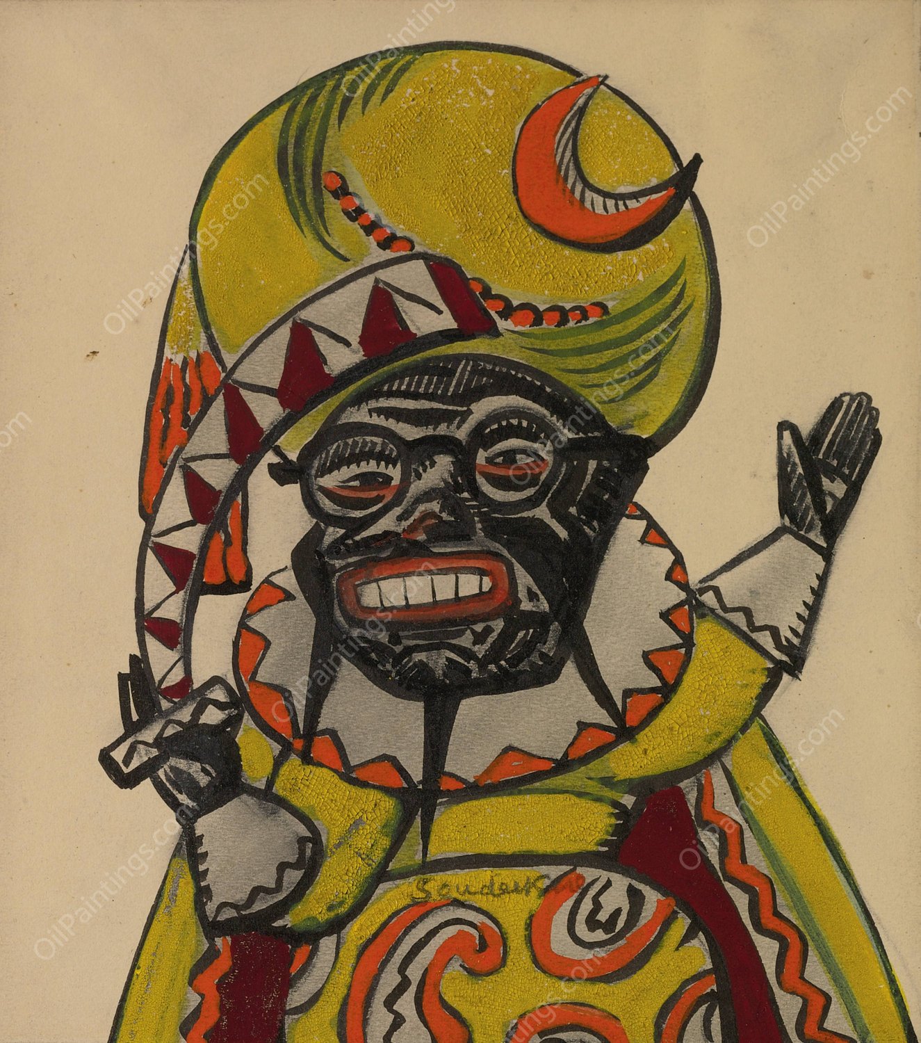 The Moor by Sergey Yurievich Sudeikin - Hand-Painted Oil Painting Reproduction