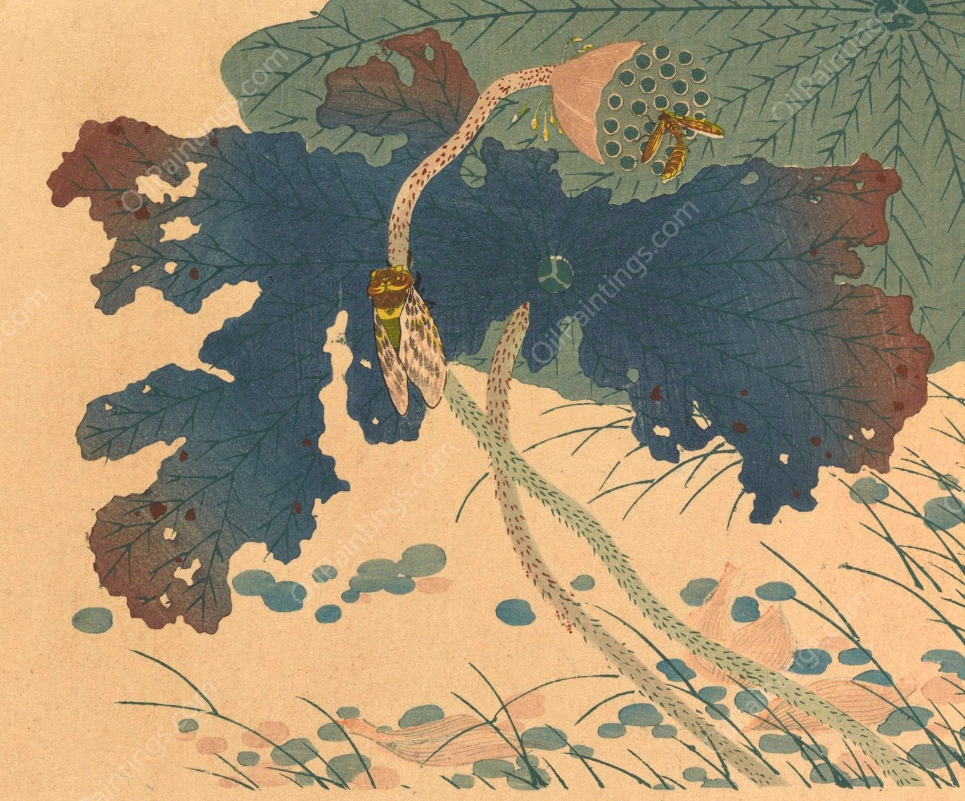 Chuka senzen, Pl.03  by Shunkei Mori - Hand-Painted Oil Painting Reproduction