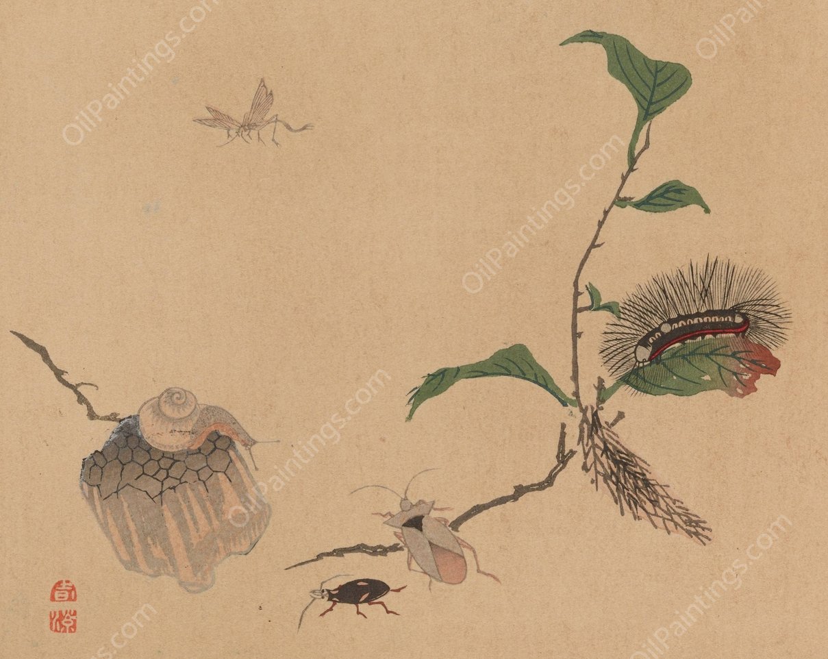 Chuka senzen, Pl.05  by Shunkei Mori - Hand-Painted Oil Painting Reproduction