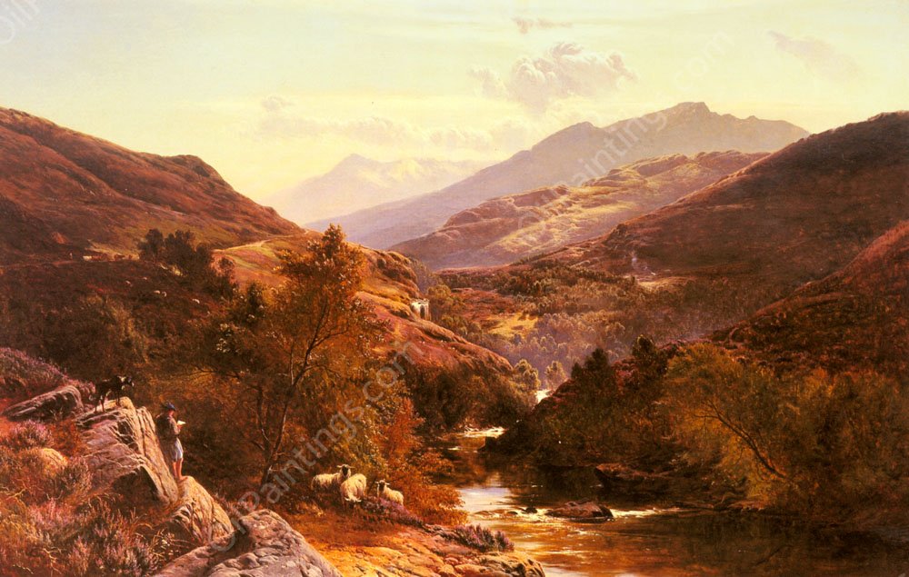 Glen Falock, Dunbartonshire by Sidney Richard Percy - Hand-Painted Oil Painting Reproduction