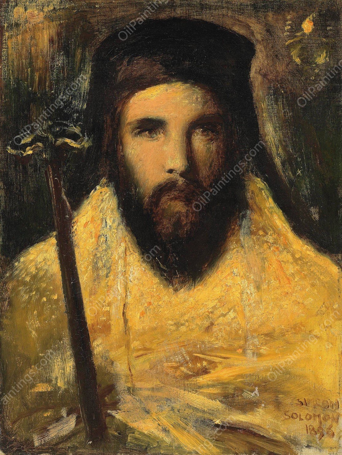 A Greek Archimandrite  by Simeon Solomon - Hand-Painted Oil Painting Reproduction
