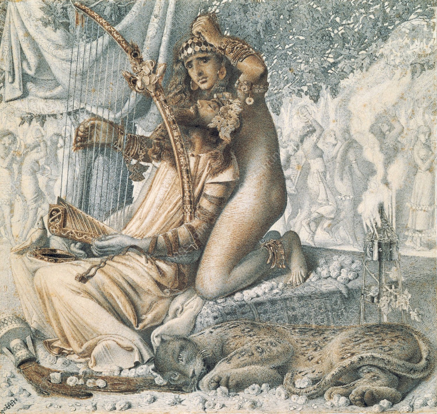 Babylon Hath Been a Golden Cup  by Simeon Solomon - Hand-Painted Oil Painting Reproduction