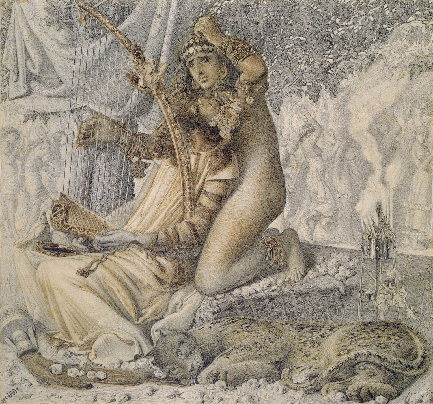 Babylon hath been a golden cup' by Simeon Solomon - Hand-Painted Oil Painting Reproduction