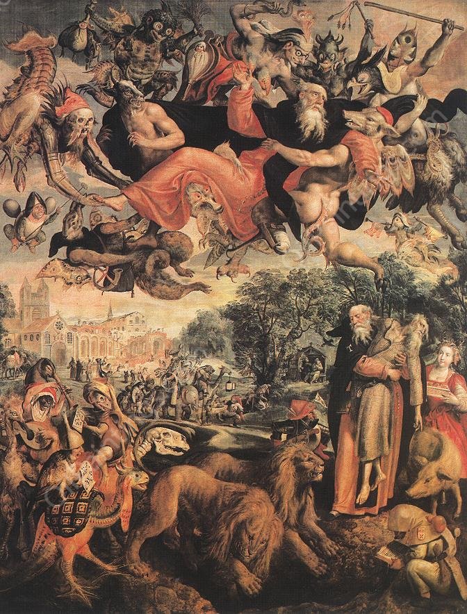 The Temptation of St Antony by Simon De Vos - Hand-Painted Oil Painting Reproduction