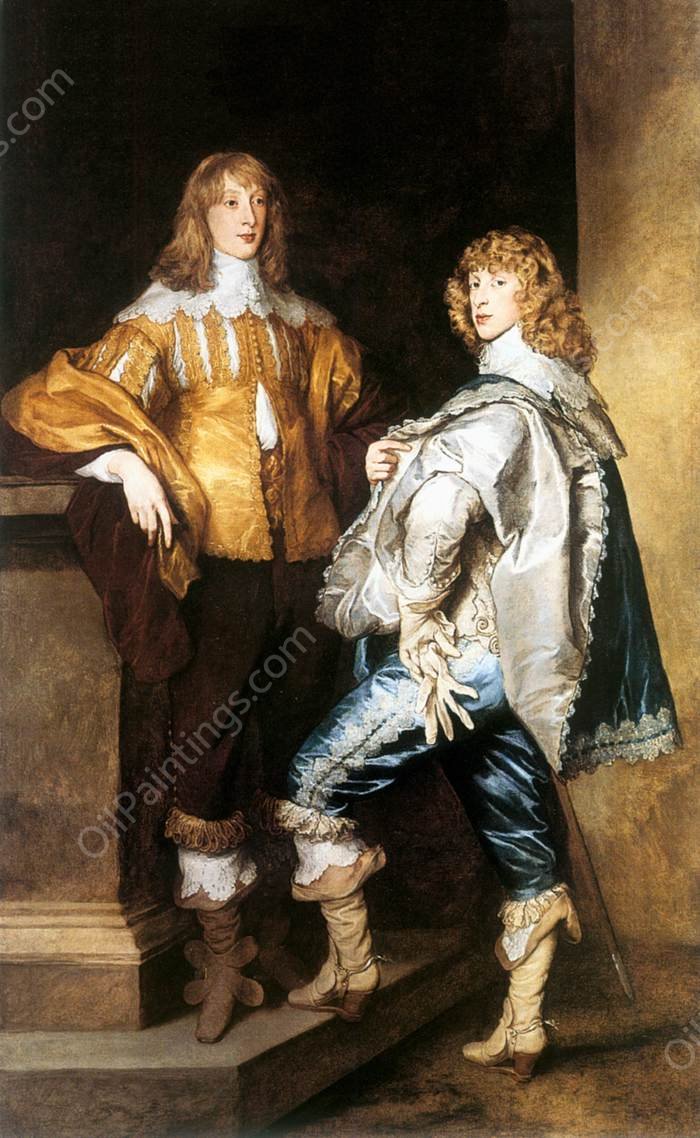 Lord John and Lord Bernard Stuart by Sir Anthony Van Dyck - Hand-Painted Oil Painting Reproduction