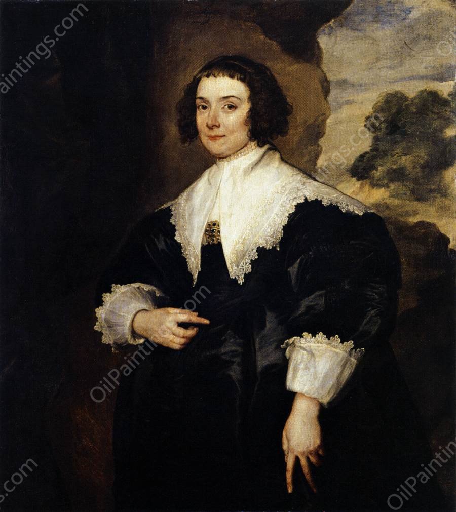 Portrait of Isabella van Assche by Sir Anthony Van Dyck - Hand-Painted Oil Painting Reproduction
