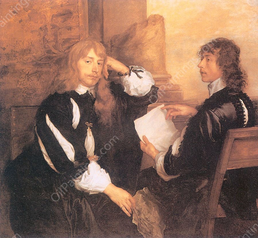 Thomas Killigrew and William, Lord Crofts by Sir Anthony Van Dyck - Hand-Painted Oil Painting Reproduction