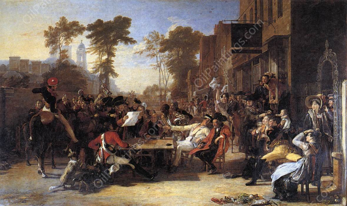 Chelsea Pensioners Reading the Waterloo Dispatch by Sir David Wilkie - Hand-Painted Oil Painting Reproduction