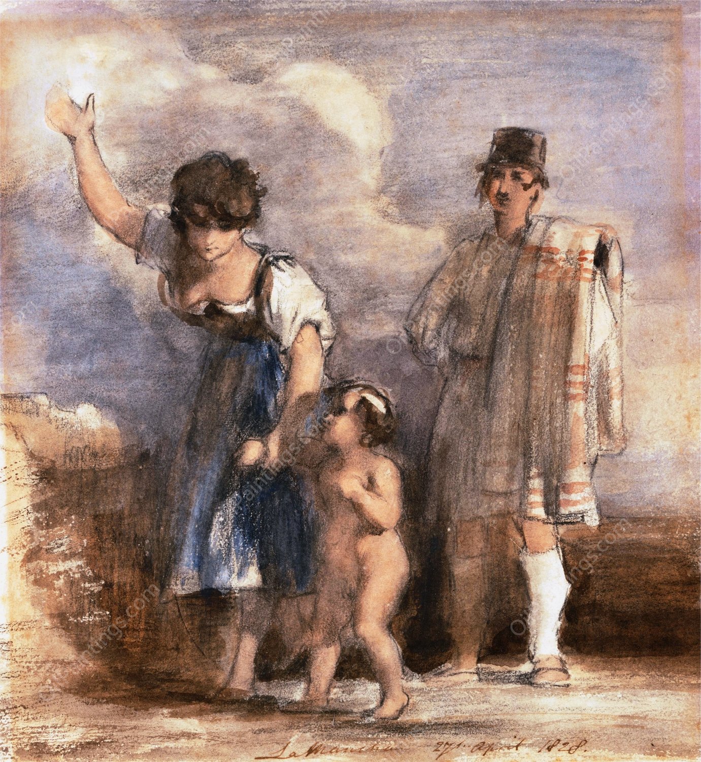 La Mancha  by Sir David Wilkie - Hand-Painted Oil Painting Reproduction