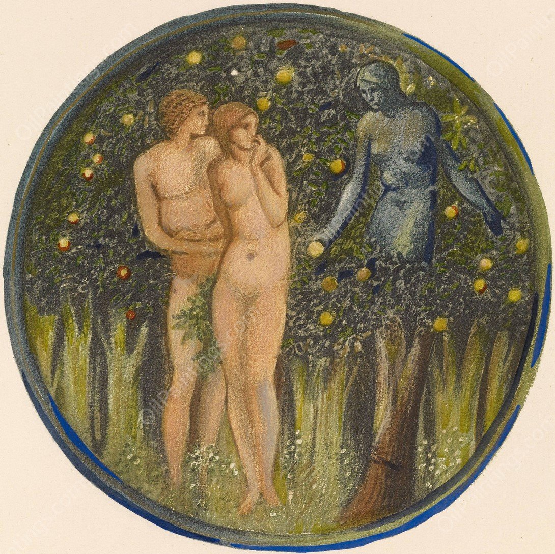 Adder's Tongue  by Sir Edward Coley Burne-Jones - Hand-Painted Oil Painting Reproduction