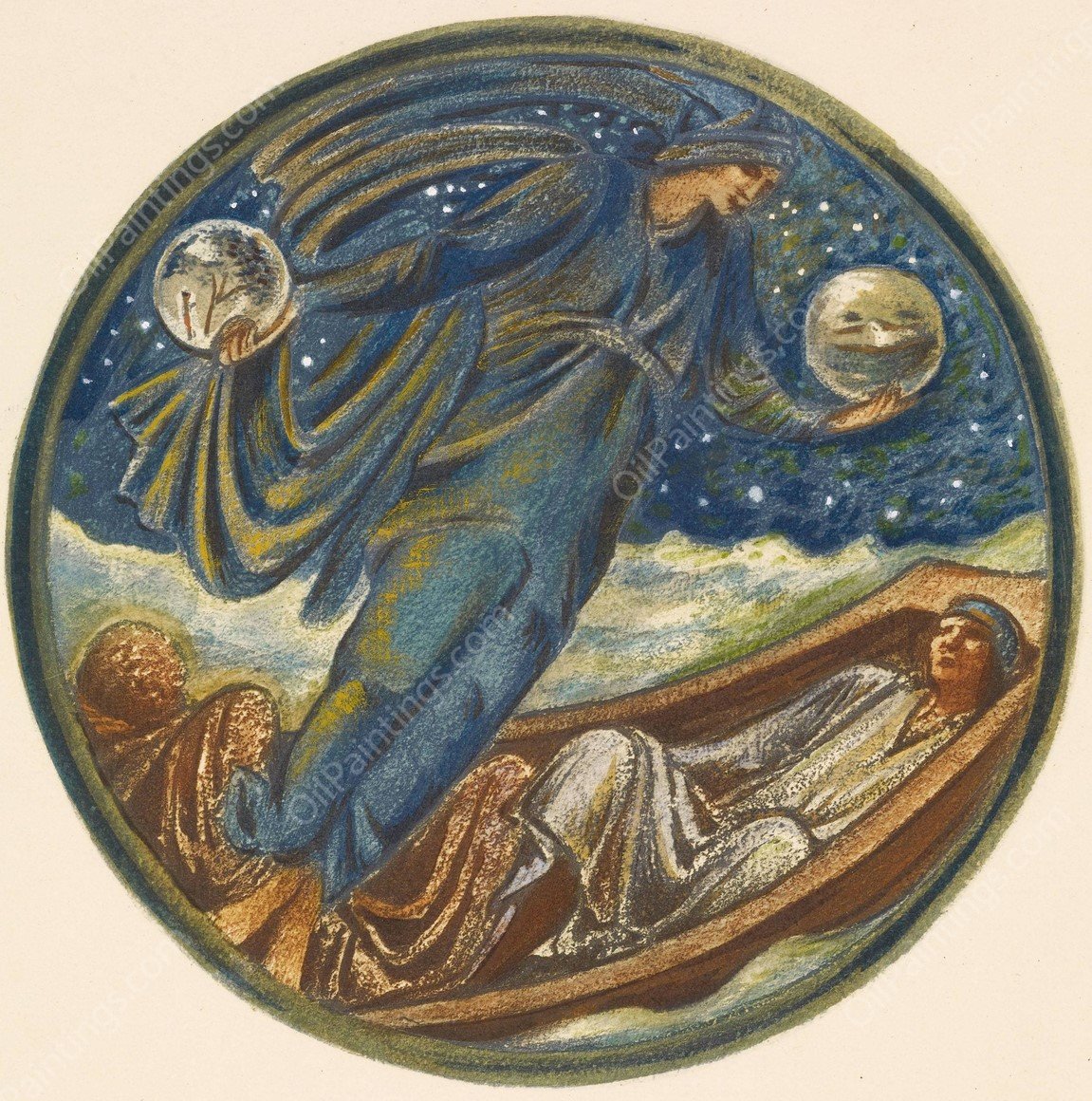 False Mercury  by Sir Edward Coley Burne-Jones - Hand-Painted Oil Painting Reproduction