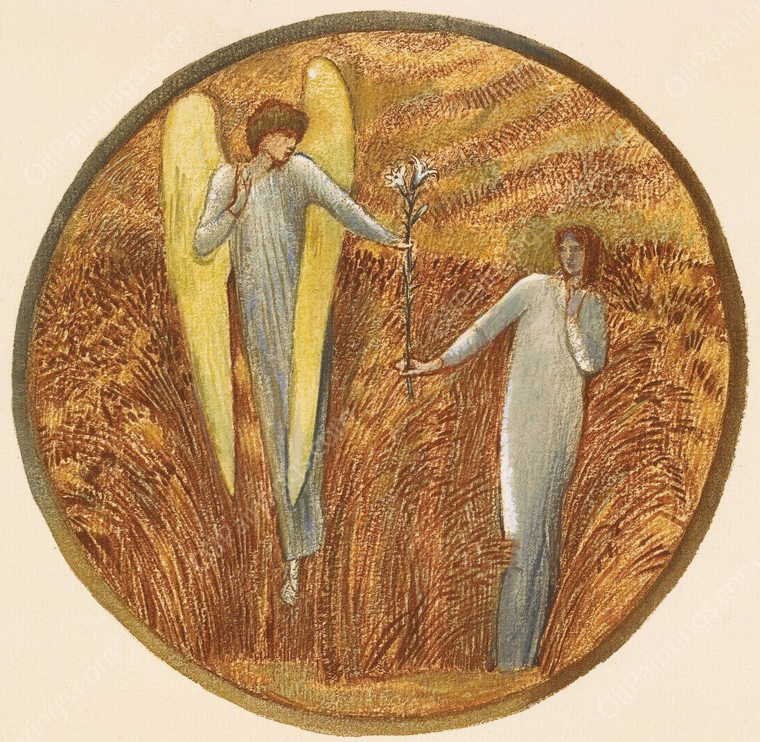 Flower of God  by Sir Edward Coley Burne-Jones - Hand-Painted Oil Painting Reproduction