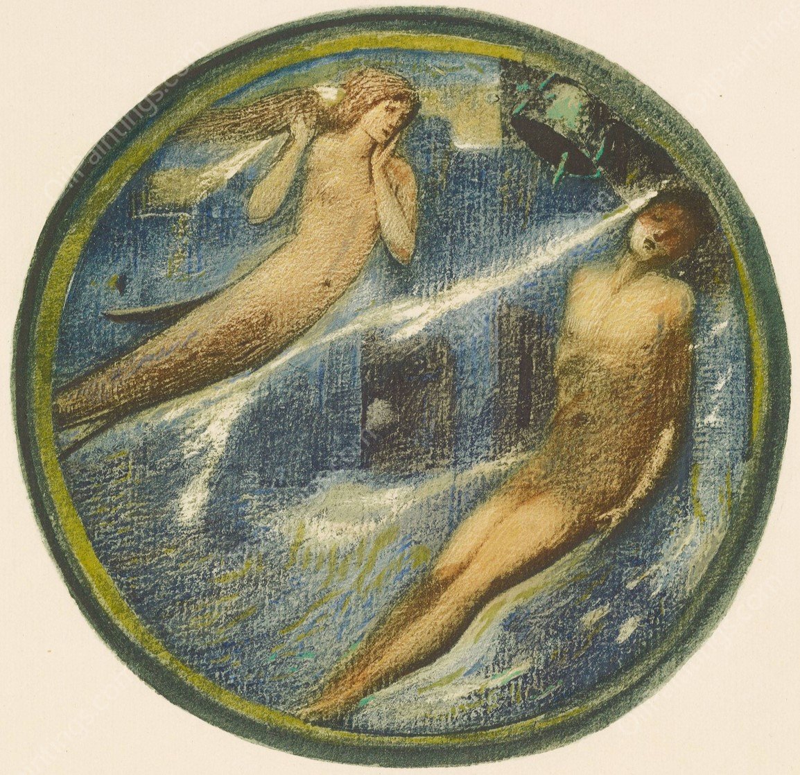 Grave of the Sea  by Sir Edward Coley Burne-Jones - Hand-Painted Oil Painting Reproduction