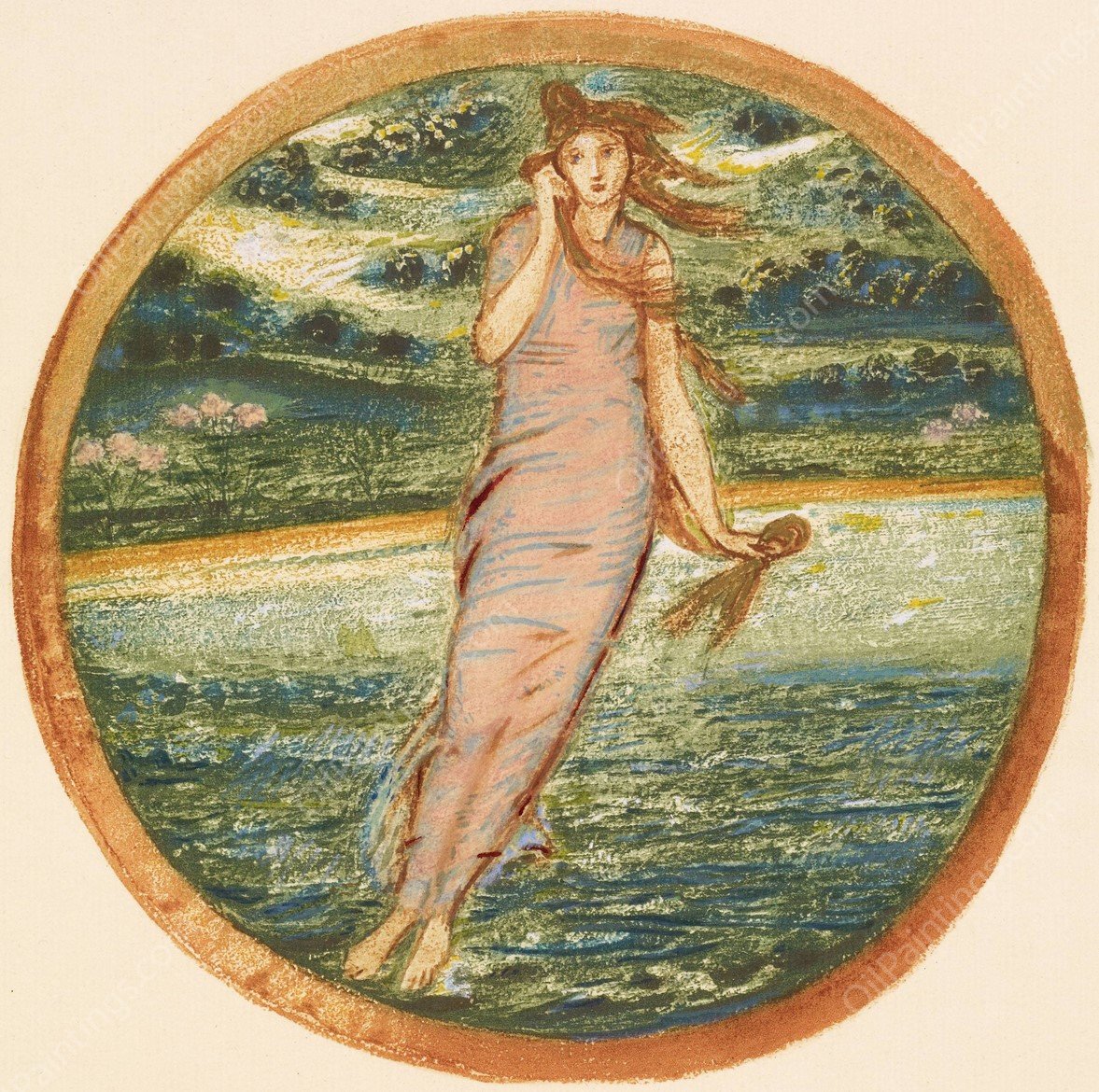 Marvel of the World  by Sir Edward Coley Burne-Jones - Hand-Painted Oil Painting Reproduction