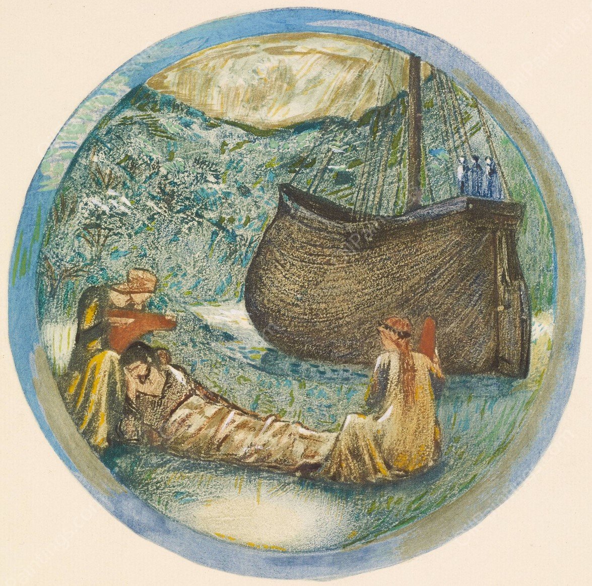 Meadow Sweet  by Sir Edward Coley Burne-Jones - Hand-Painted Oil Painting Reproduction