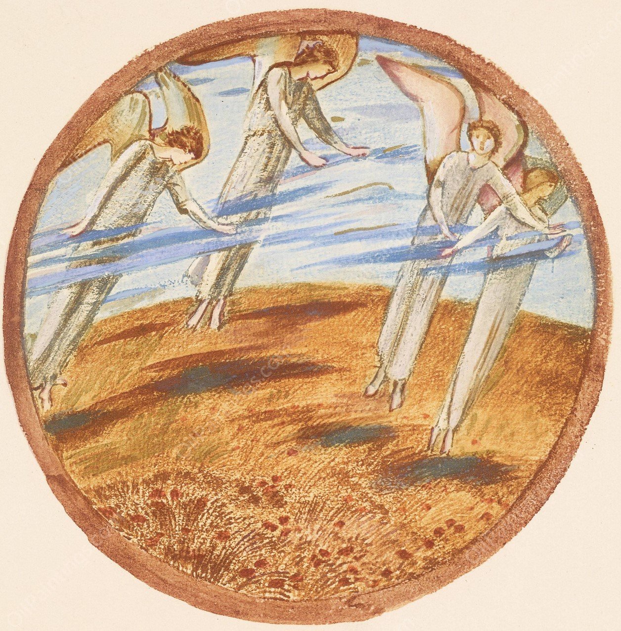 Morning Glories  by Sir Edward Coley Burne-Jones - Hand-Painted Oil Painting Reproduction