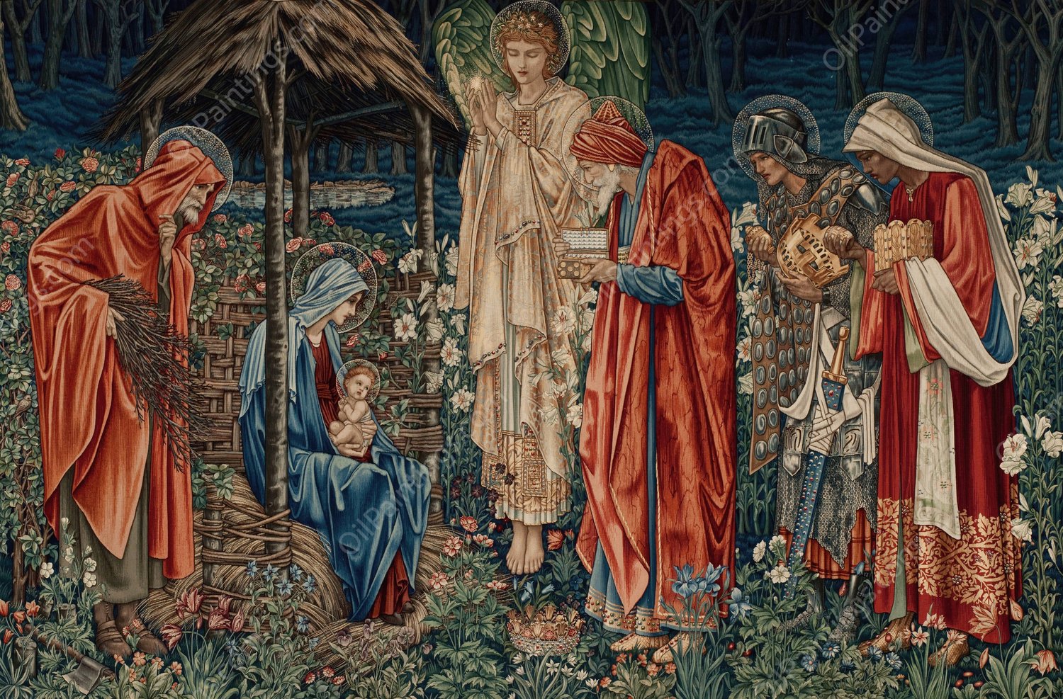 The Adoration of the Magi  by Sir Edward Coley Burne-Jones - Hand-Painted Oil Painting Reproduction