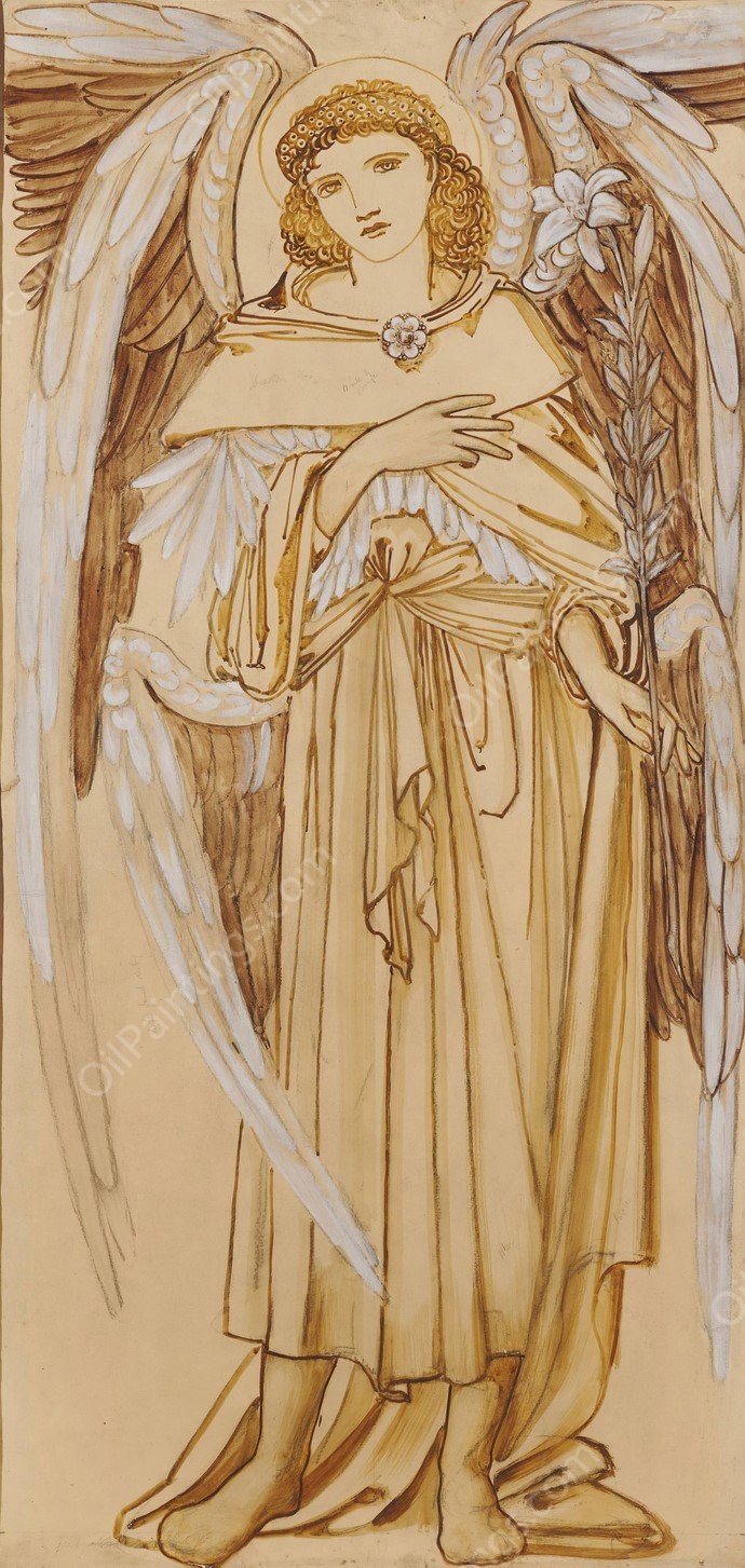 The Angels of the Hierarchy - Dominions  by Sir Edward Coley Burne-Jones - Hand-Painted Oil Painting Reproduction
