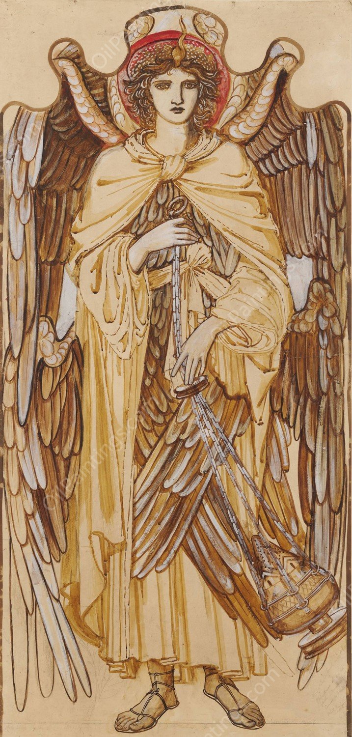 The Angels of the Hierarchy - Seraphim  by Sir Edward Coley Burne-Jones - Hand-Painted Oil Painting Reproduction