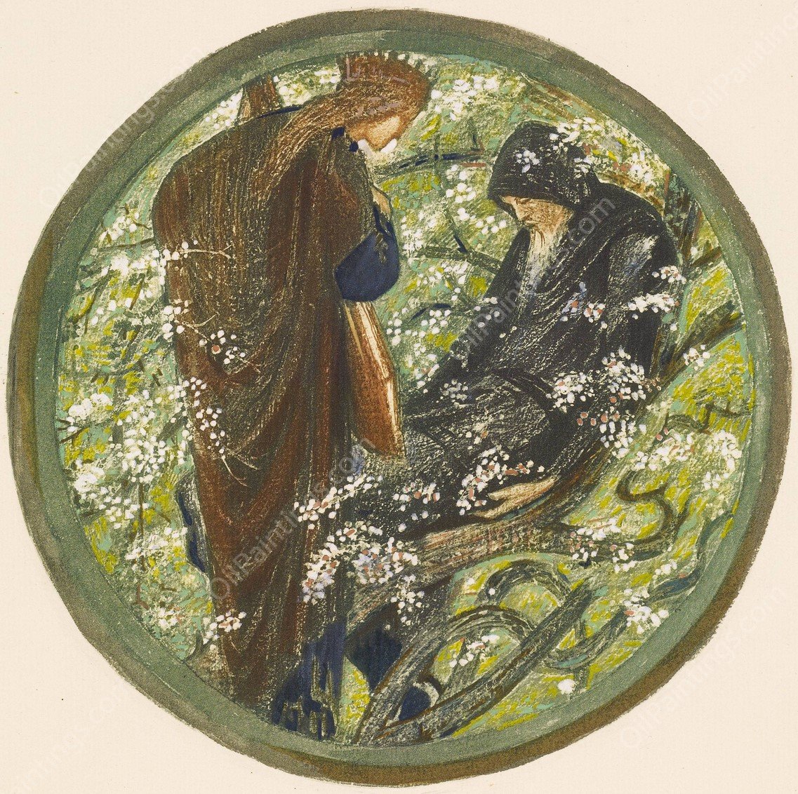 Witch's Tree  by Sir Edward Coley Burne-Jones - Hand-Painted Oil Painting Reproduction