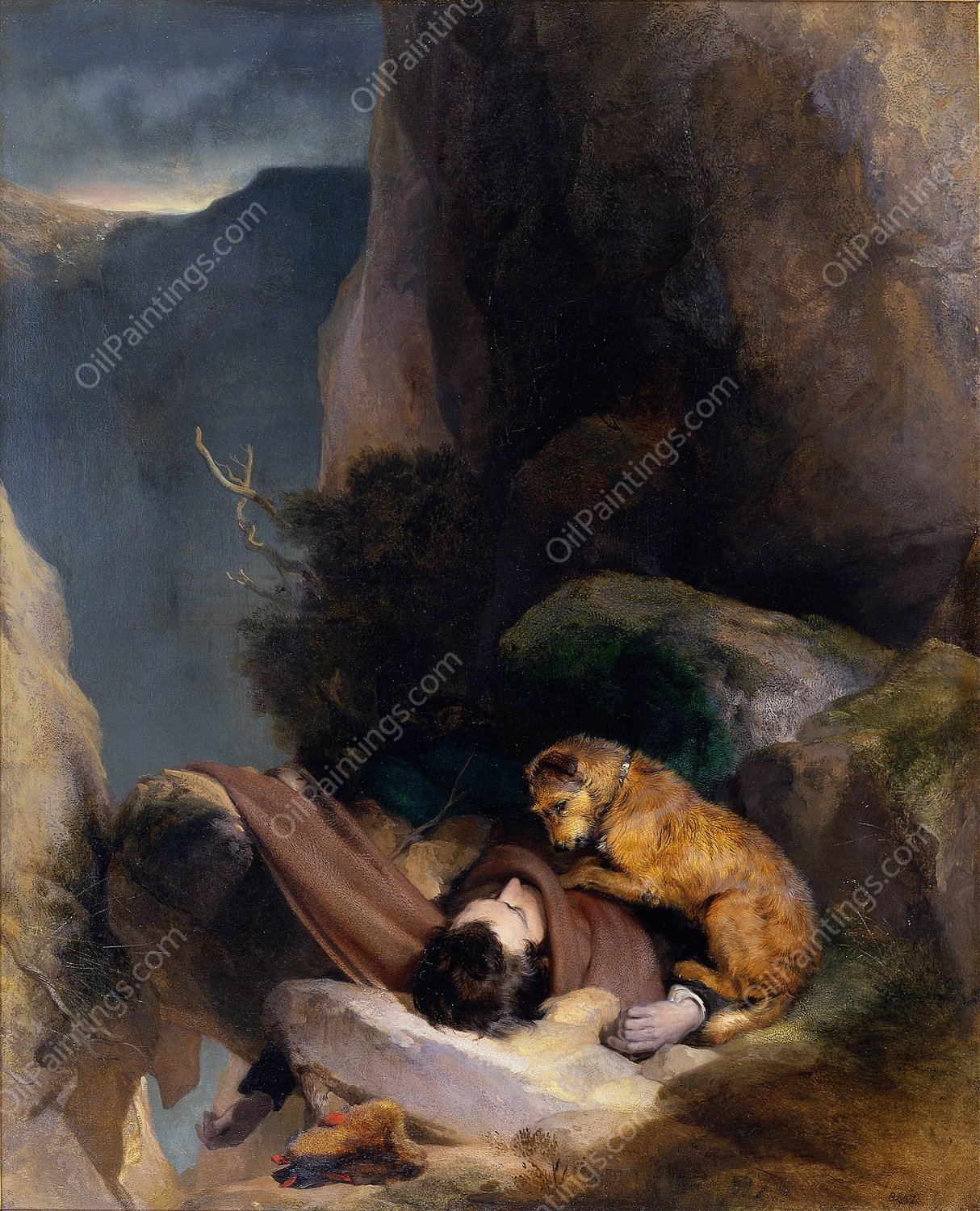 Attachment  by Sir Edwin Henry Landseer - Hand-Painted Oil Painting Reproduction