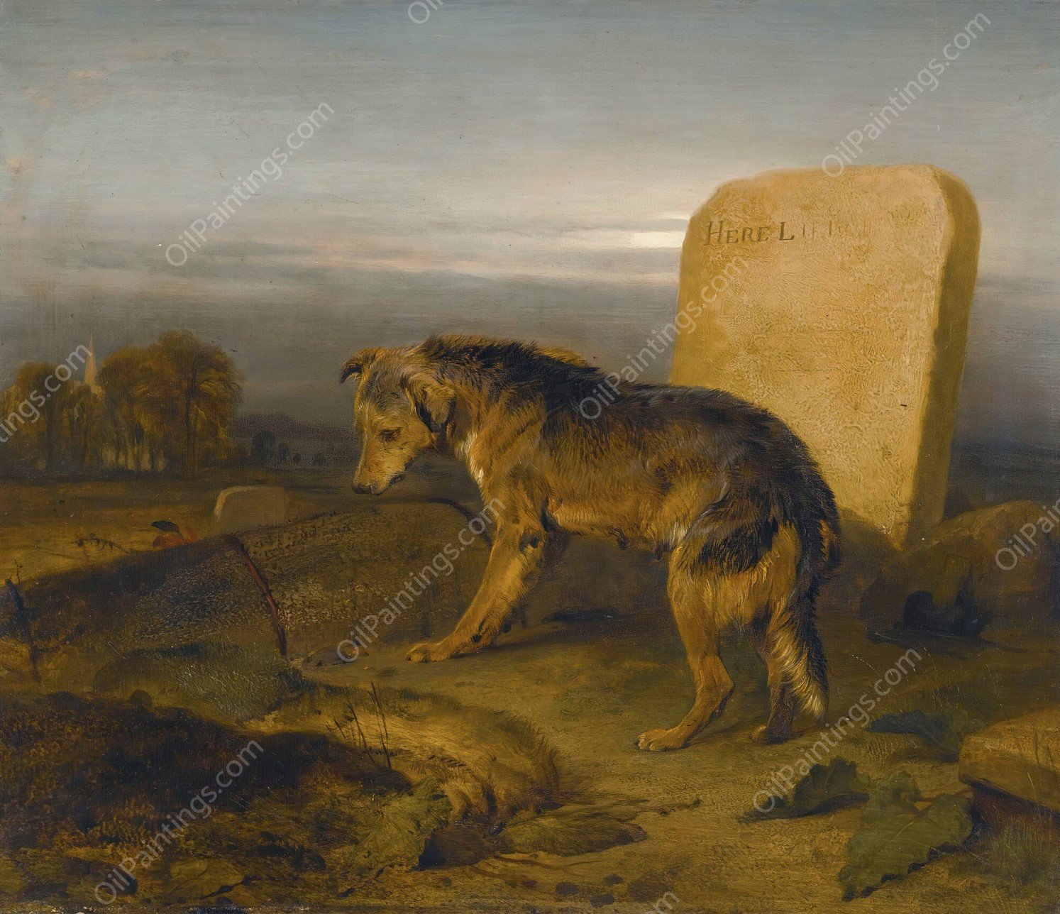 The Poor Dog  by Sir Edwin Henry Landseer - Hand-Painted Oil Painting Reproduction
