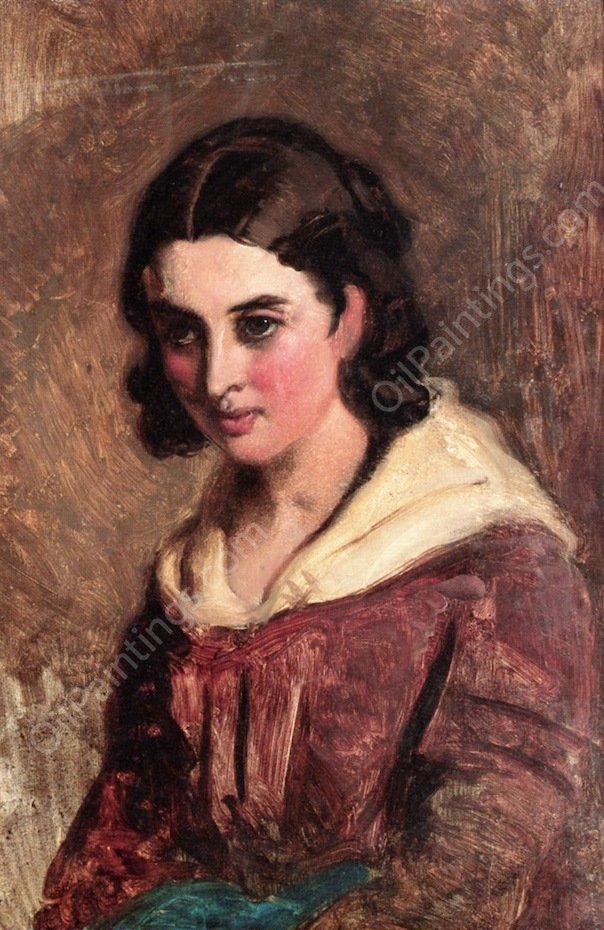 A Highland Maiden by Sir Edwin Landseer - Hand-Painted Oil Painting Reproduction