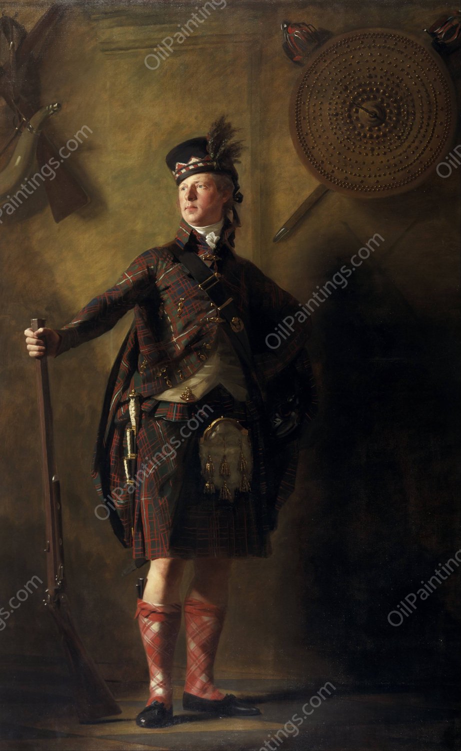 Colonel Alastair Ranaldson Macdonell of Glengarry  by Sir Henry Raeburn - Hand-Painted Oil Painting Reproduction