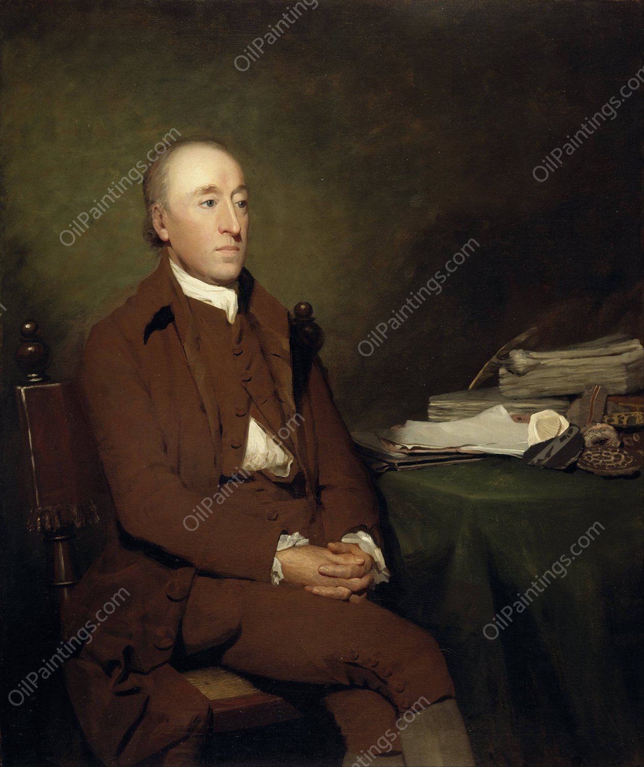 James Hutton, 1726 - 1797. Geologist by Sir Henry Raeburn - Hand-Painted Oil Painting Reproduction