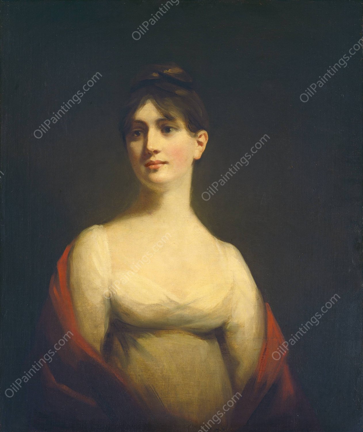 Miss Davidson Reid  by Sir Henry Raeburn - Hand-Painted Oil Painting Reproduction