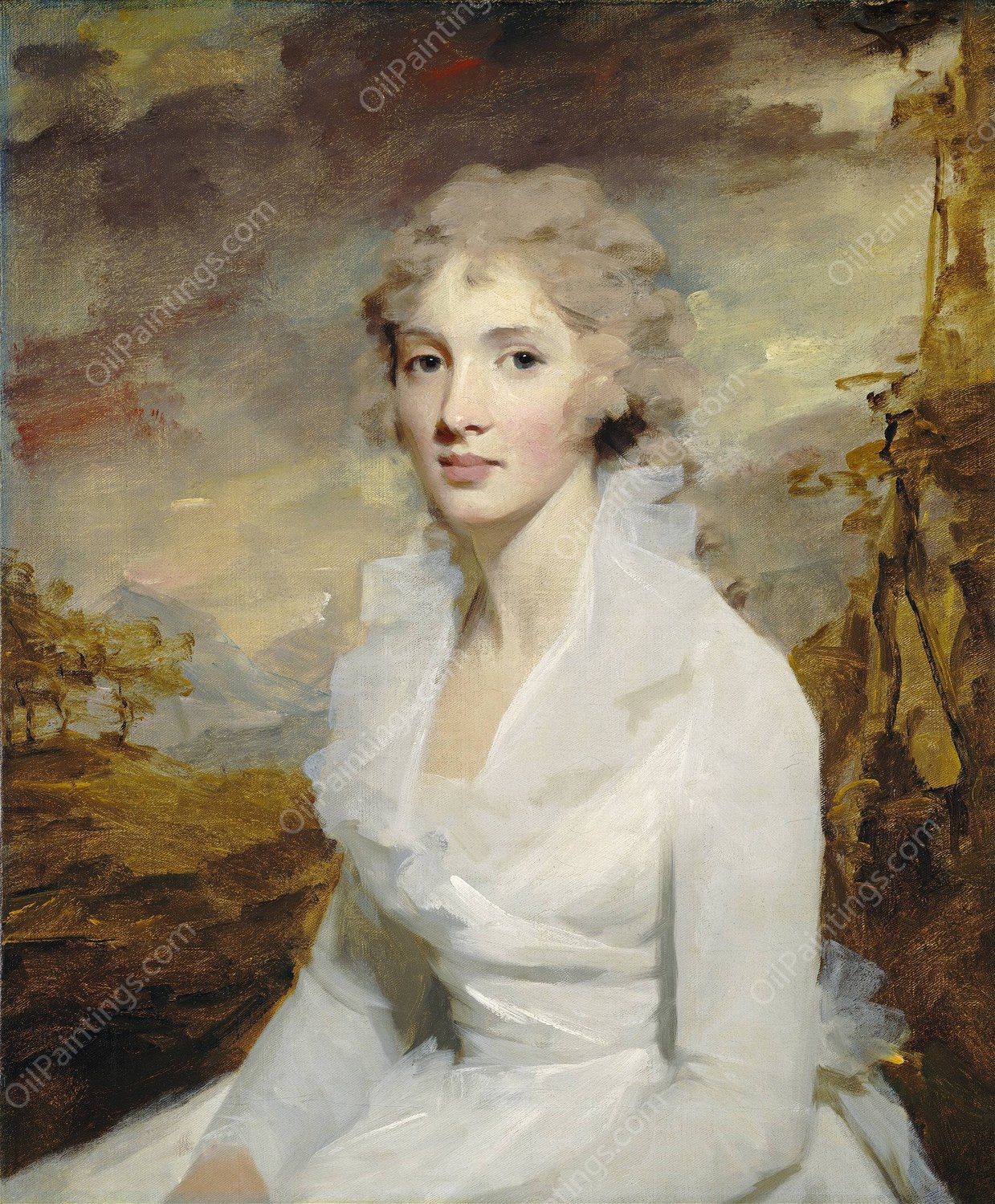 Miss Eleanor Urquhart  by Sir Henry Raeburn - Hand-Painted Oil Painting Reproduction