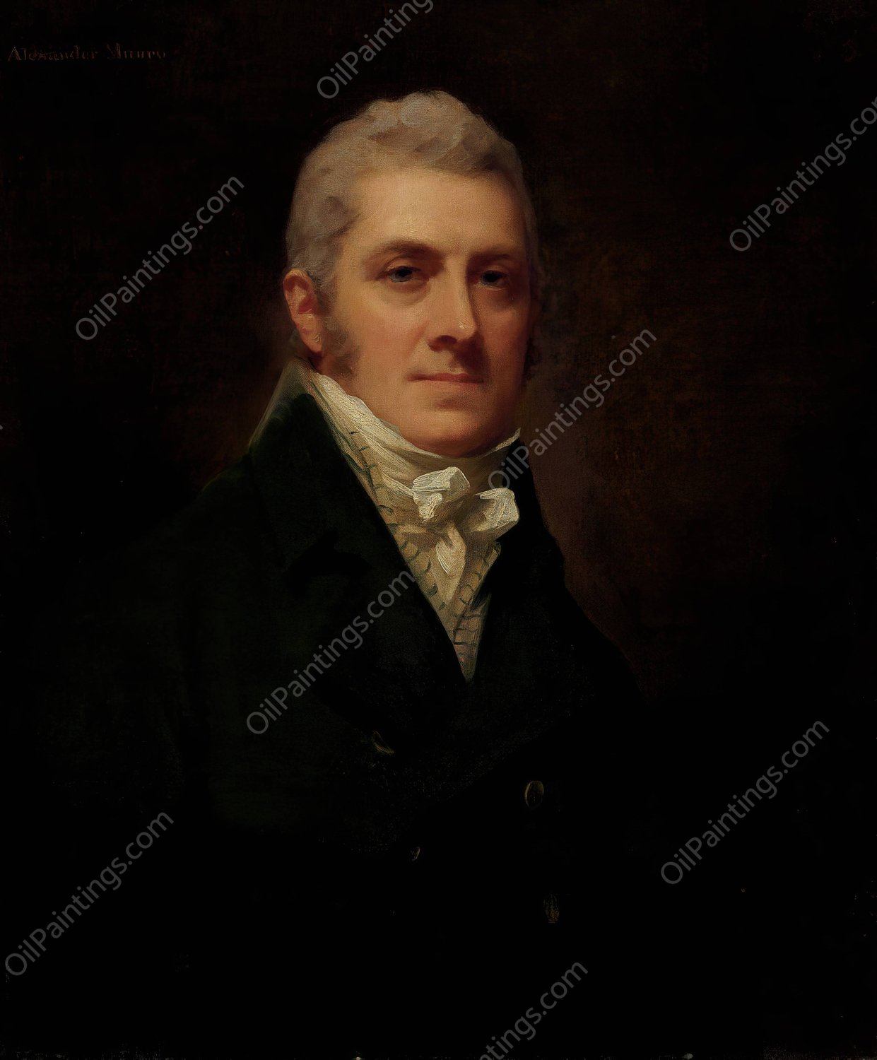 Portrait of Sir Alexander Munro by Sir Henry Raeburn - Hand-Painted Oil Painting Reproduction