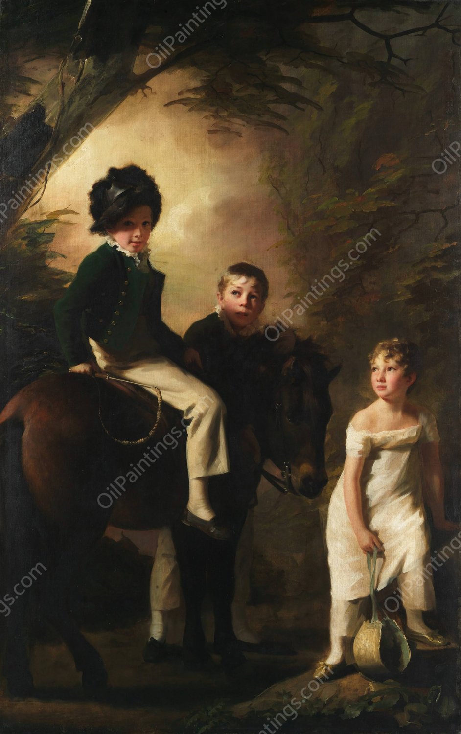 The Drummond Children  by Sir Henry Raeburn - Hand-Painted Oil Painting Reproduction