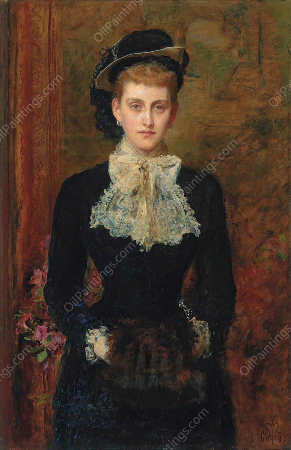Countess de Pourtales, The Former Mrs Sebastian Schlesinger  by Sir John Everett Millais - Hand-Painted Oil Painting Reproduction
