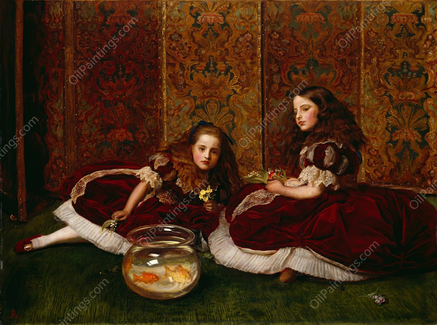 Leisure Hours  by Sir John Everett Millais - Hand-Painted Oil Painting Reproduction