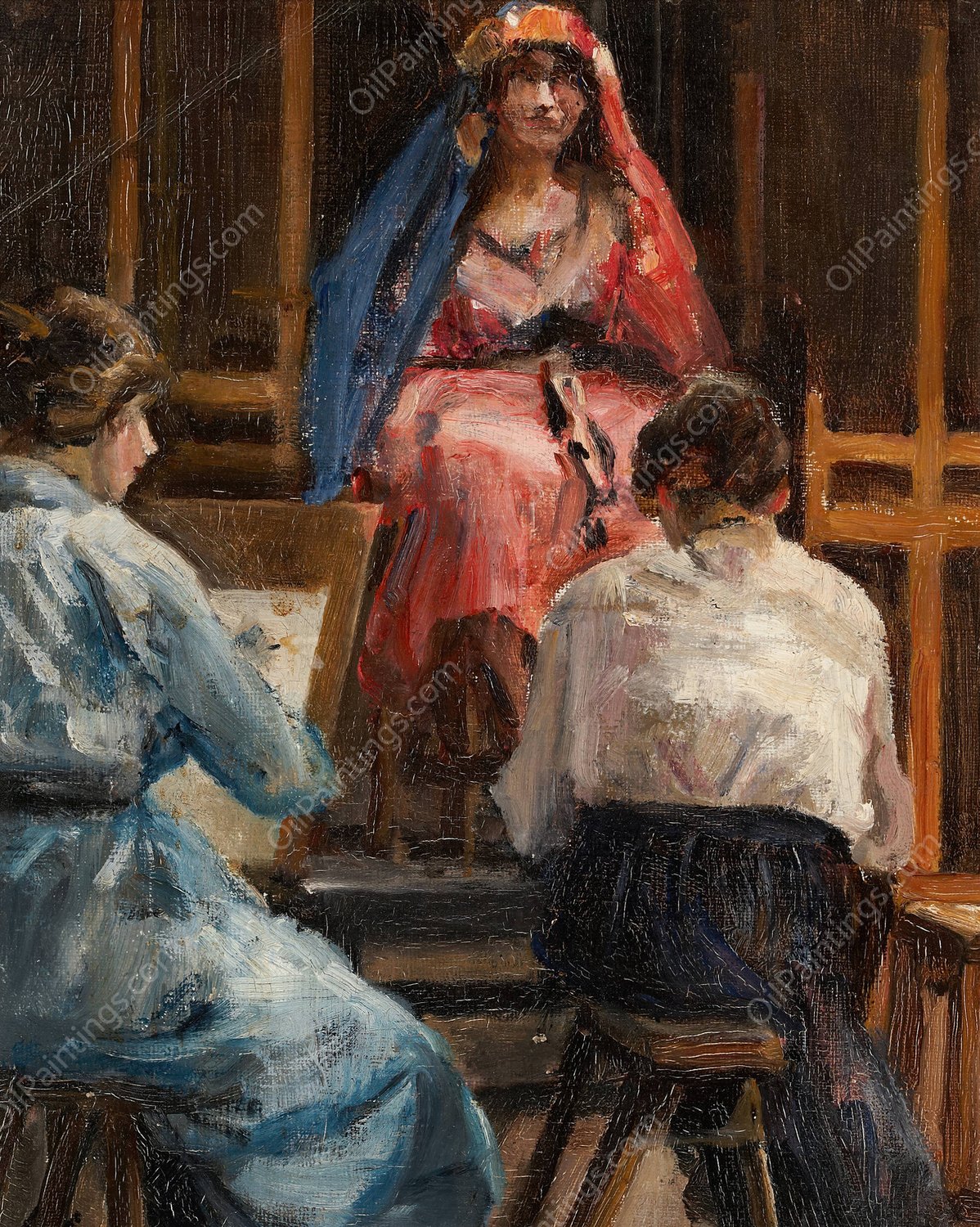 Interior of the Artist's Studio by Sir John Lavery - Hand-Painted Oil Painting Reproduction